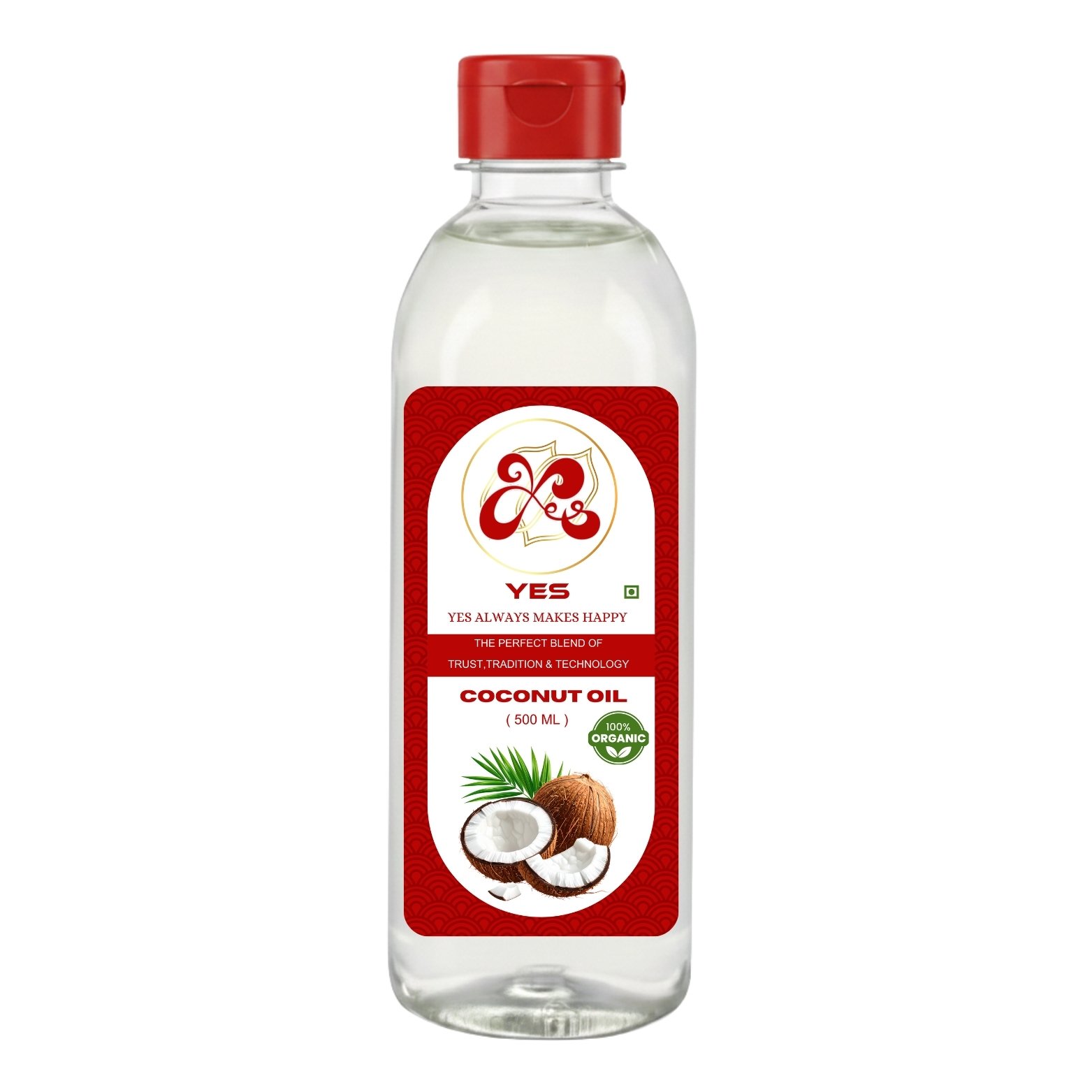 YES 500ml Organic Coconut Oil Cooking and Wellness Oil.