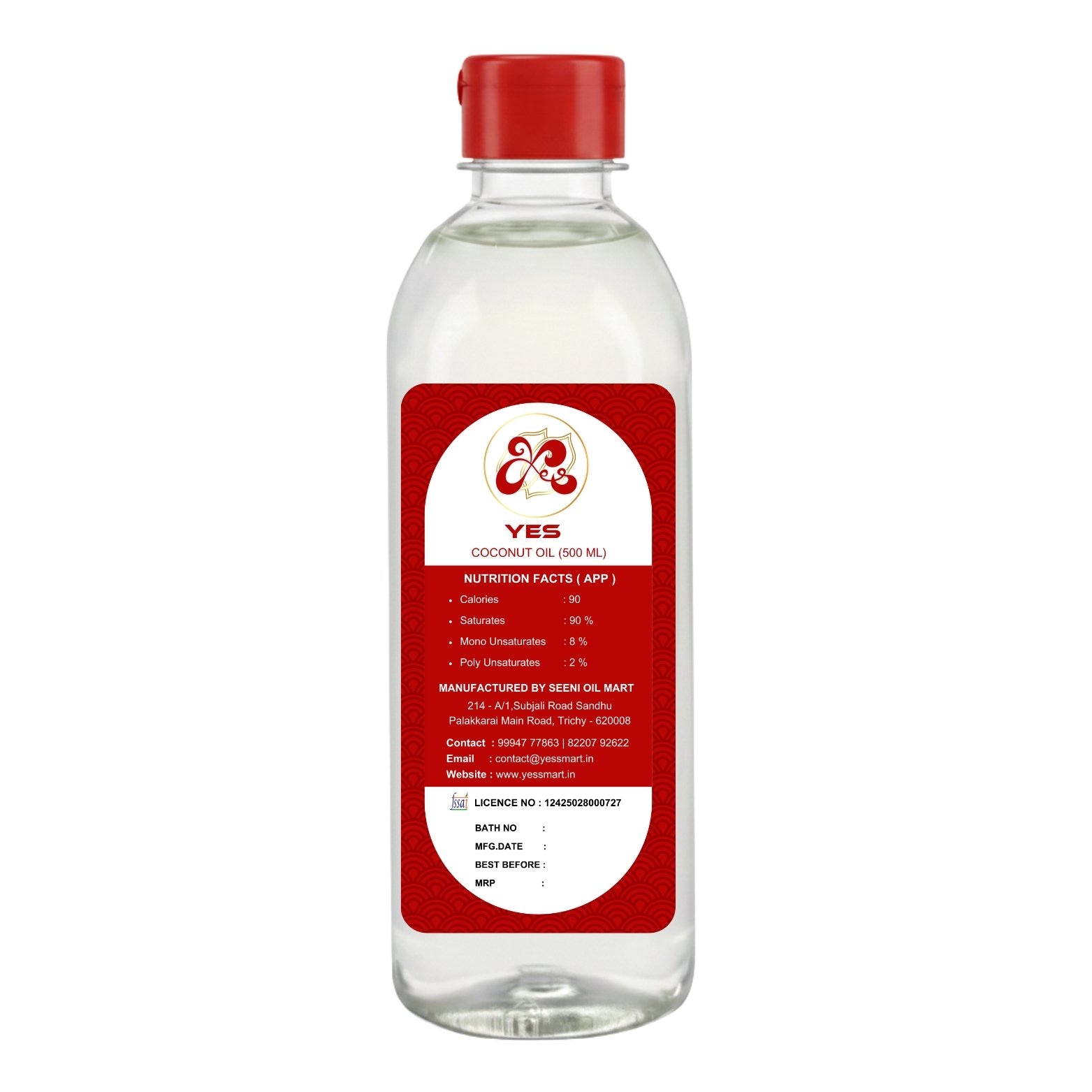 YES 500ml Organic Coconut Oil Cooking and Wellness Oil.