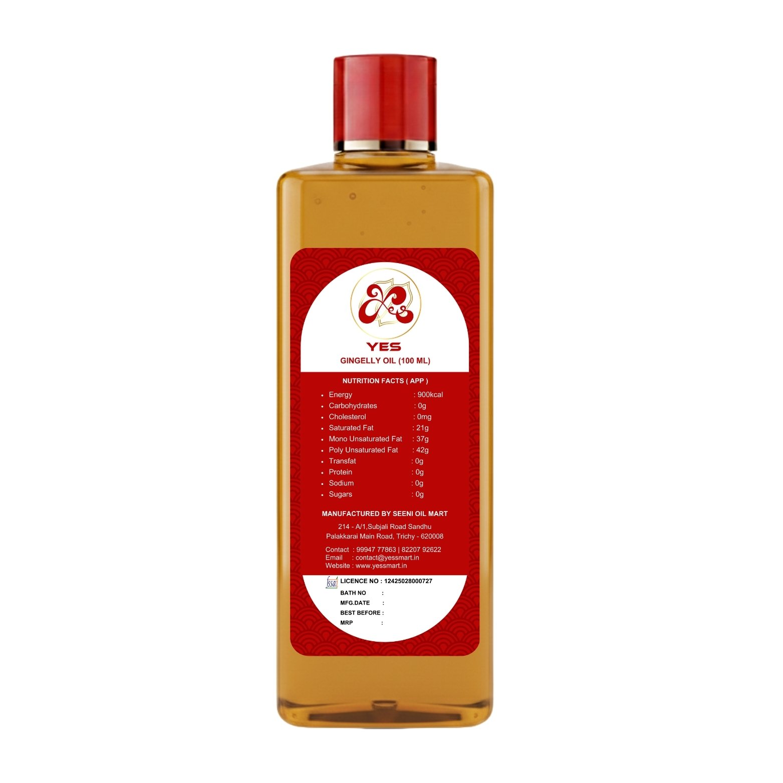 YES 200ml Organic Gingelly Oil The Ultimate Blend of Trust