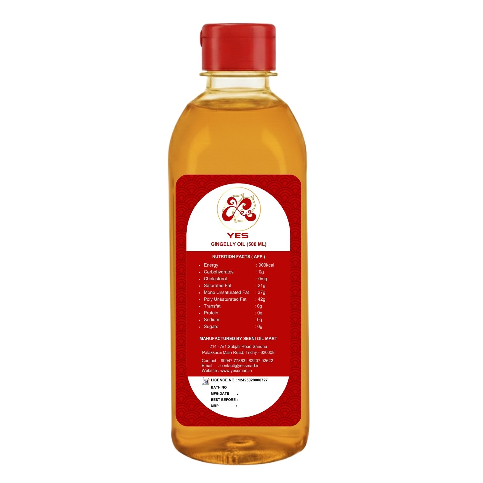 YES 500 ml Organic Gingelly Oil -100 percent Pure