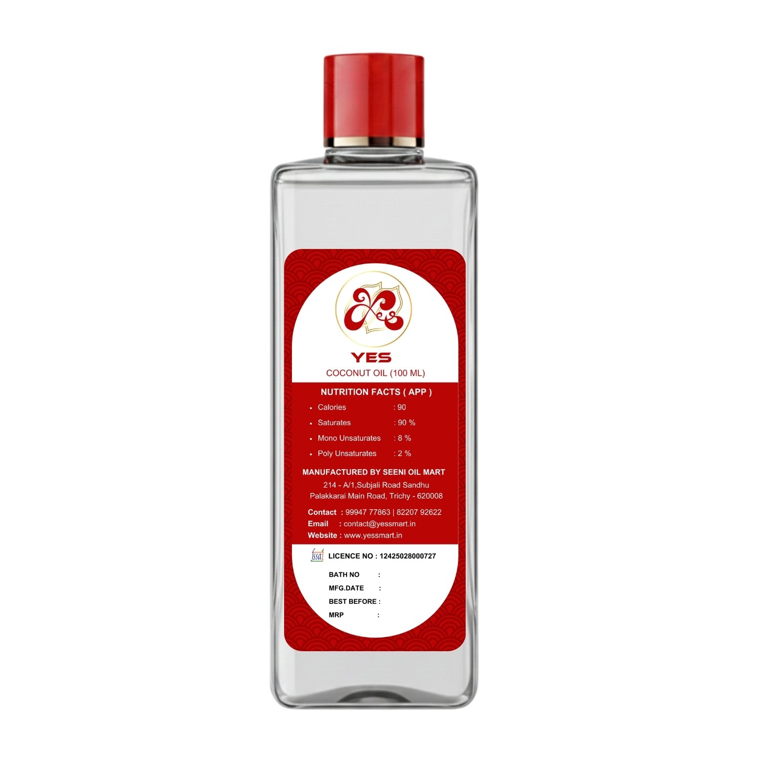 YES 200ml Organic Coconut Oil