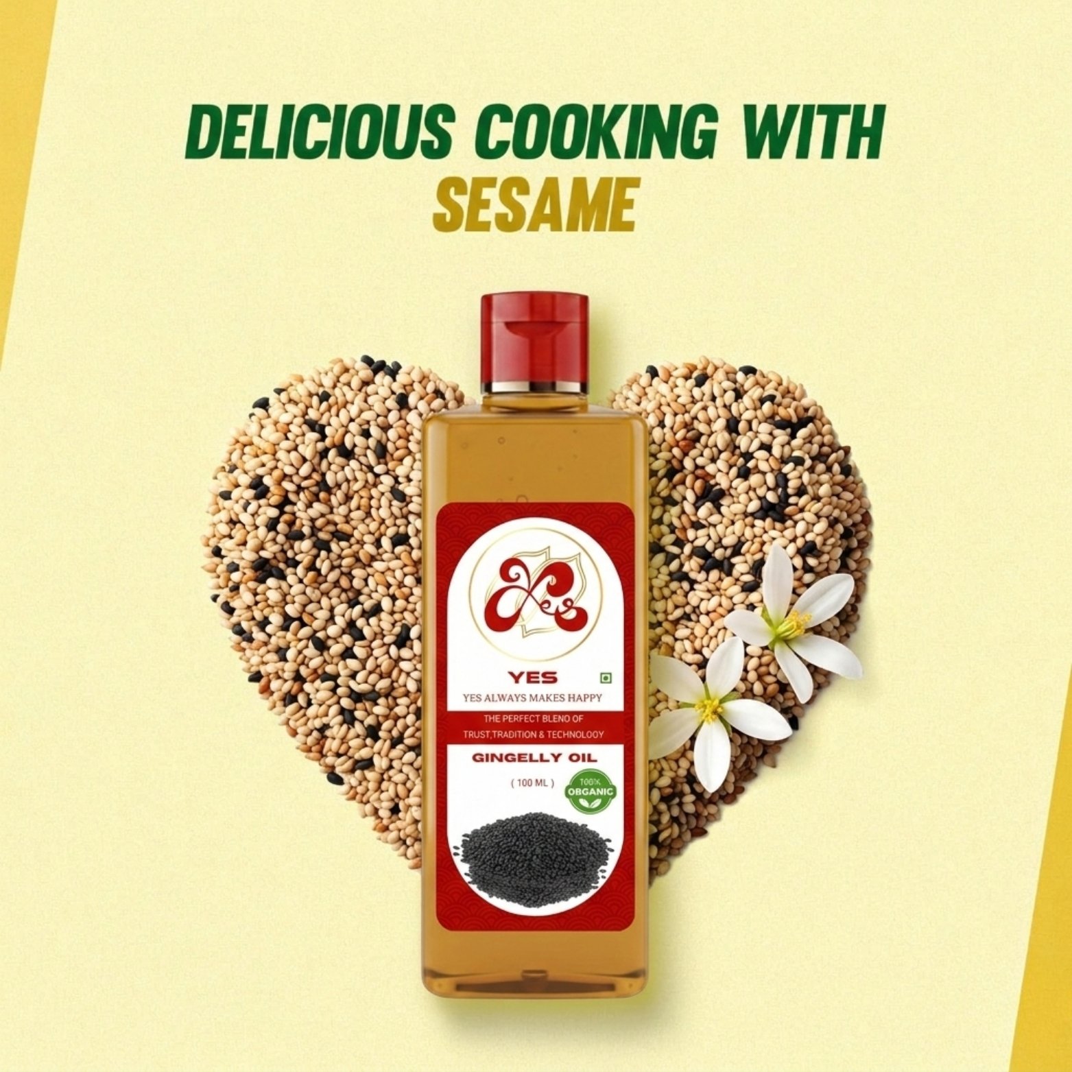 YES 200ml Organic Gingelly Oil The Ultimate Blend of Trust