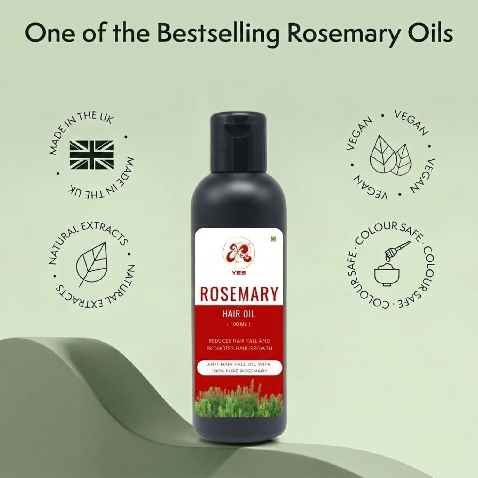 YES 100% Pure Rosemary Hair Oil (100ml)