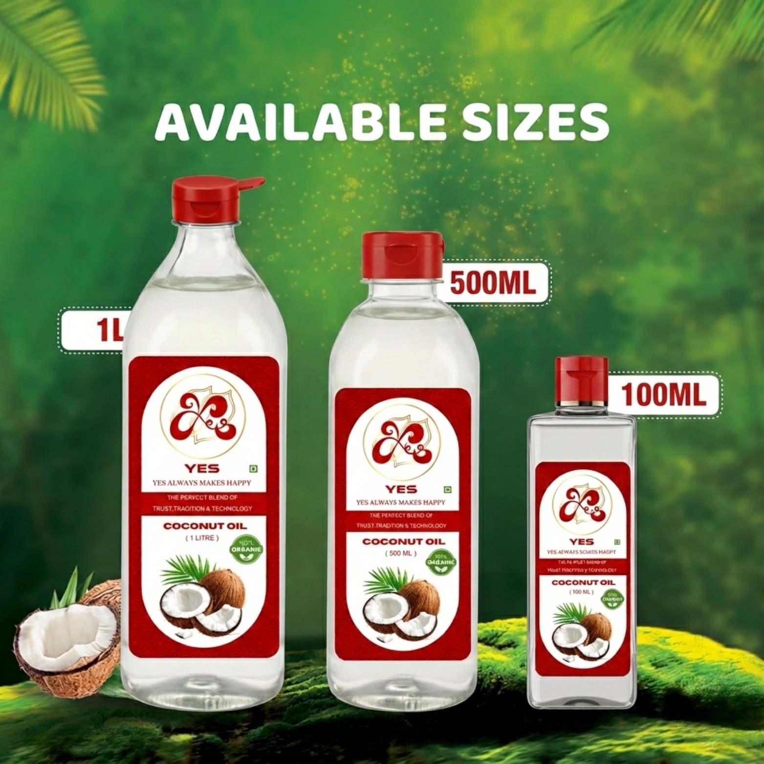 YES 200ml Organic Coconut Oil